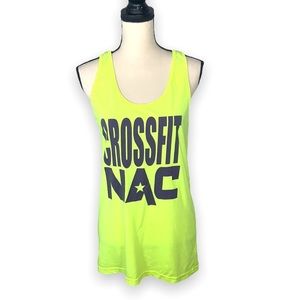 Neon American Apparel CrossFit NAC Yellow Tank Top Size Large